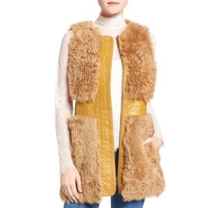 NWOT Olivia Palermo + Chelsea28 Shearling Vest